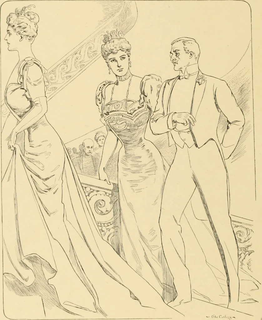 An illustration from Men, women and mirth ..., 1909, leaf 73