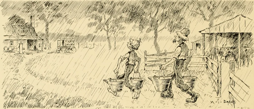 An illustration from Men, women and mirth ..., 1909, leaf 77