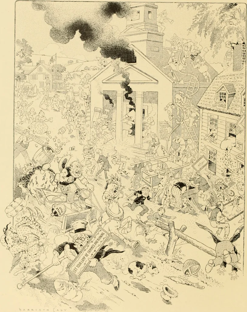 An illustration from Men, women and mirth ..., 1909, leaf 87