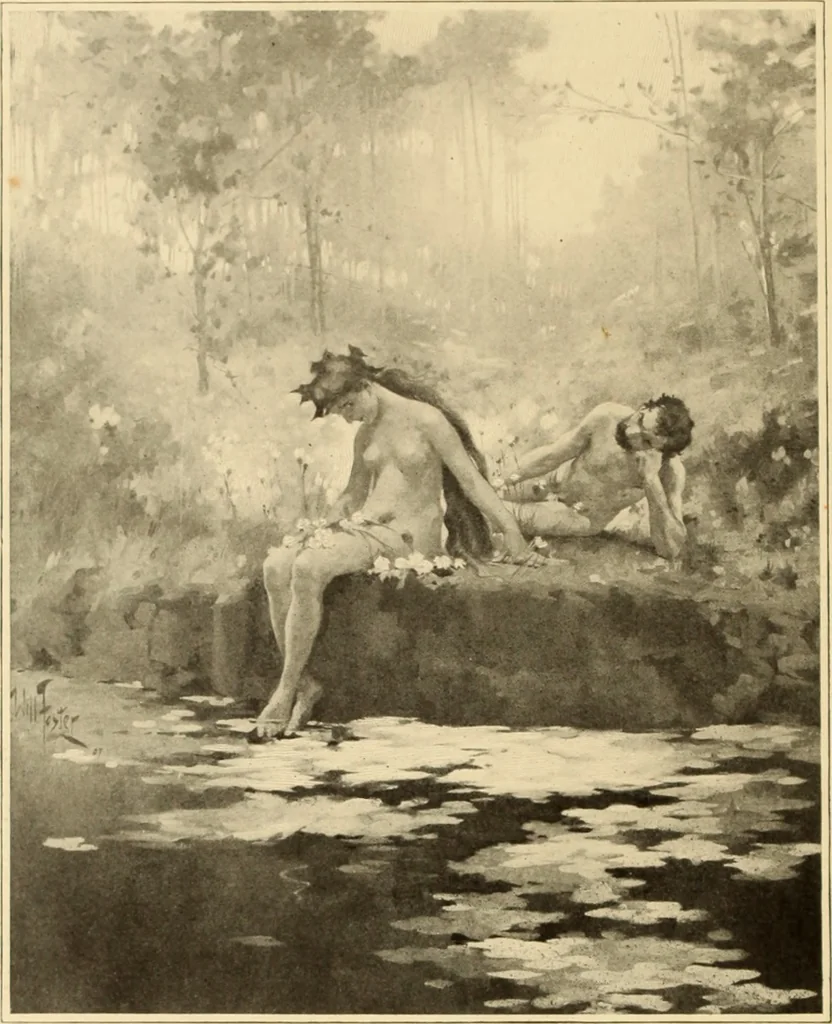 An illustration from Men, women and mirth ..., 1909, leaf 89