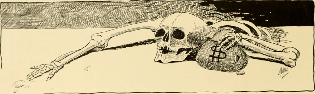 An illustration from Men, women and mirth ..., 1909, leaf 89