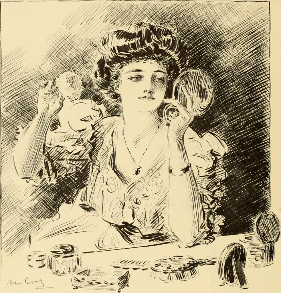 An illustration from Men, women and mirth ..., 1909, leaf 9