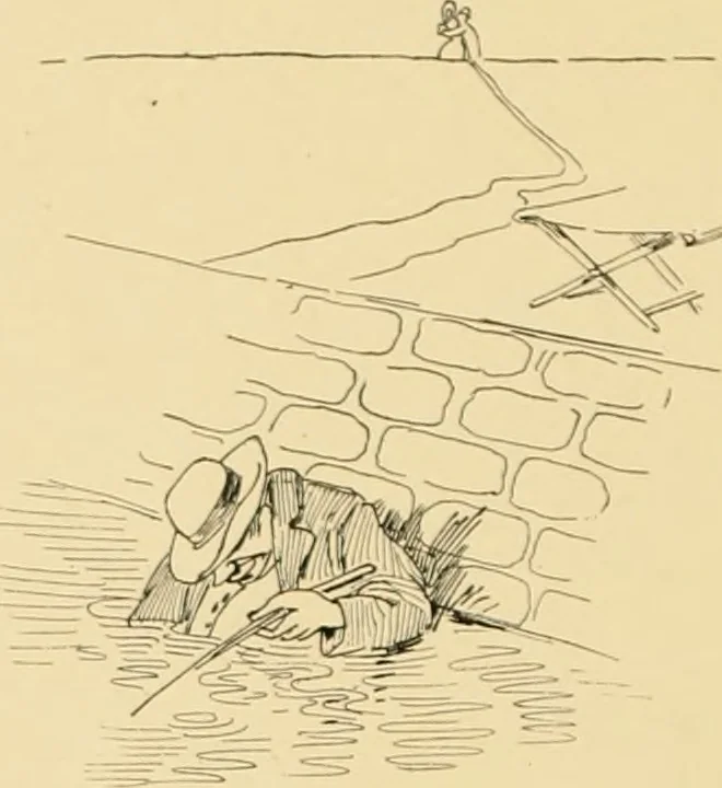 An illustration from Men, women and mirth ..., 1909, leaf 91