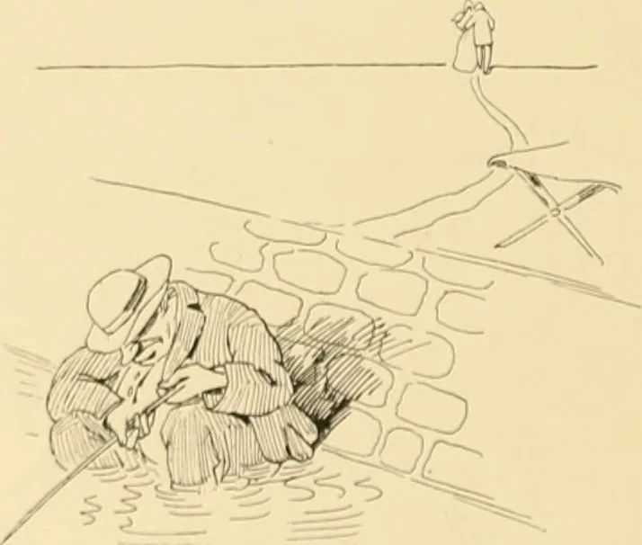 An illustration from Men, women and mirth ..., 1909, leaf 91