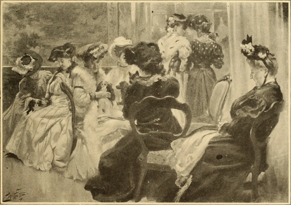 An illustration from Men, women and mirth ..., 1909, leaf 96
