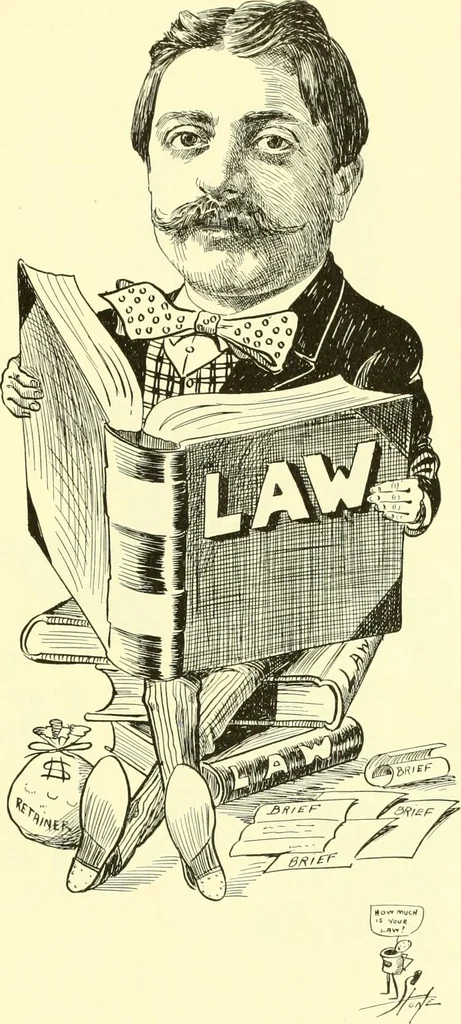 An illustration from Men of New Haven in cartoon, 1906, leaf 36