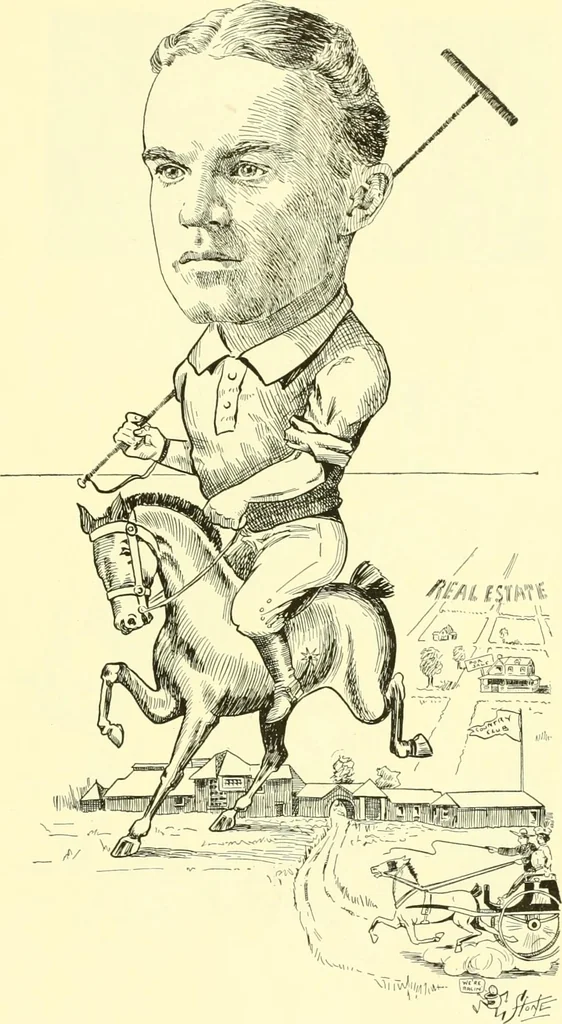 An illustration from Men of New Haven in cartoon, 1906, leaf 44