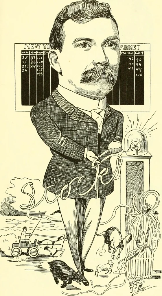 An illustration from Men of New Haven in cartoon, 1906, leaf 54