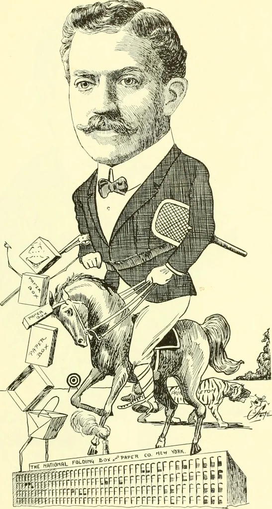 An illustration from Men of New Haven in cartoon, 1906, leaf 58