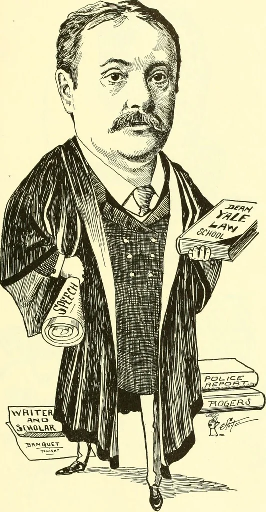 An illustration from Men of New Haven in cartoon, 1906, leaf 60