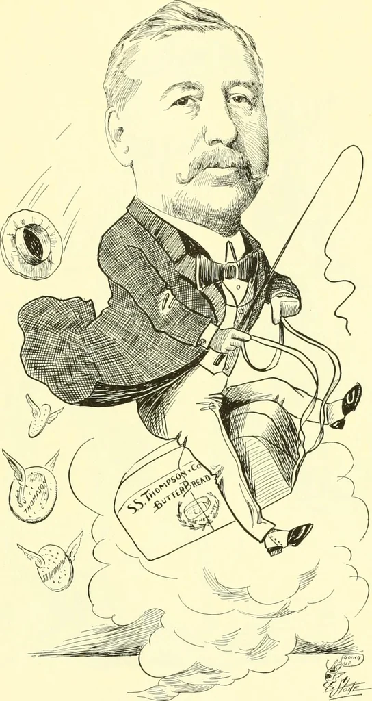 An illustration from Men of New Haven in cartoon, 1906, leaf 68