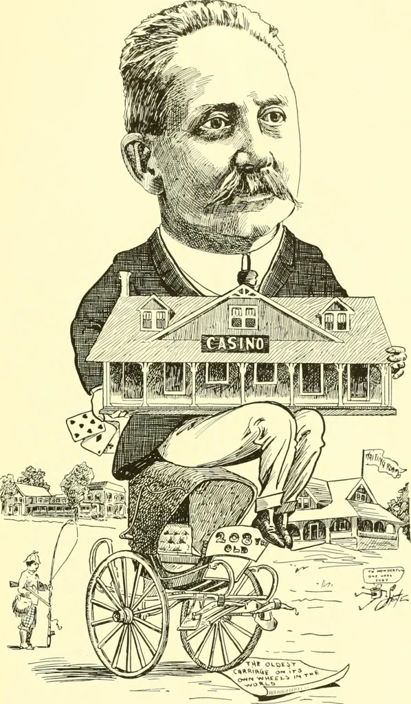 An illustration from Men of New Haven in cartoon, 1906, leaf 92