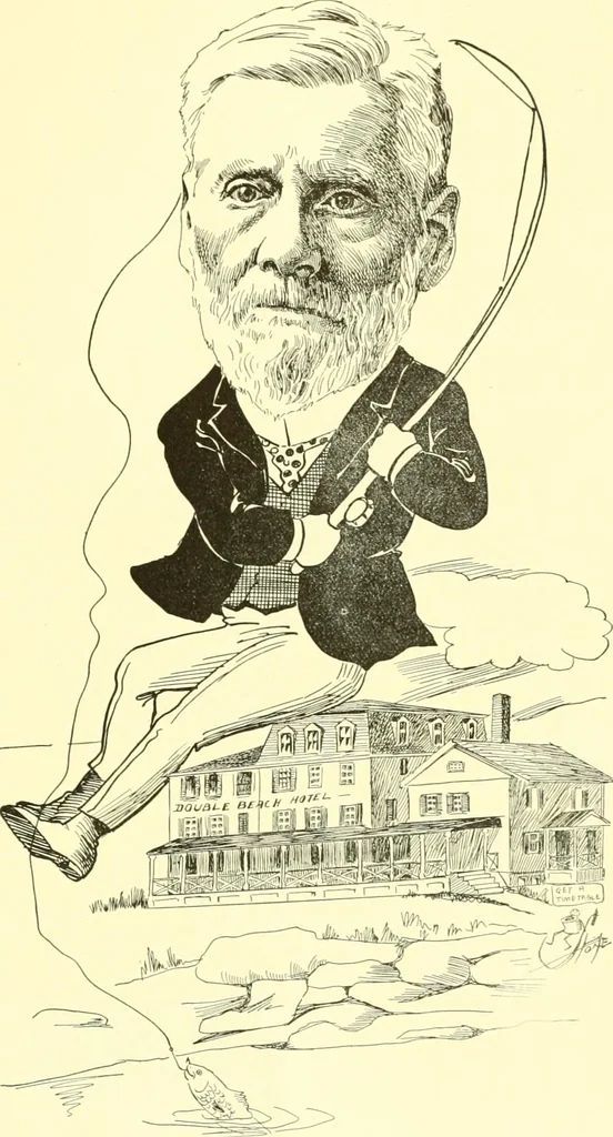 An illustration from Men of New Haven in cartoon, 1906, leaf 96