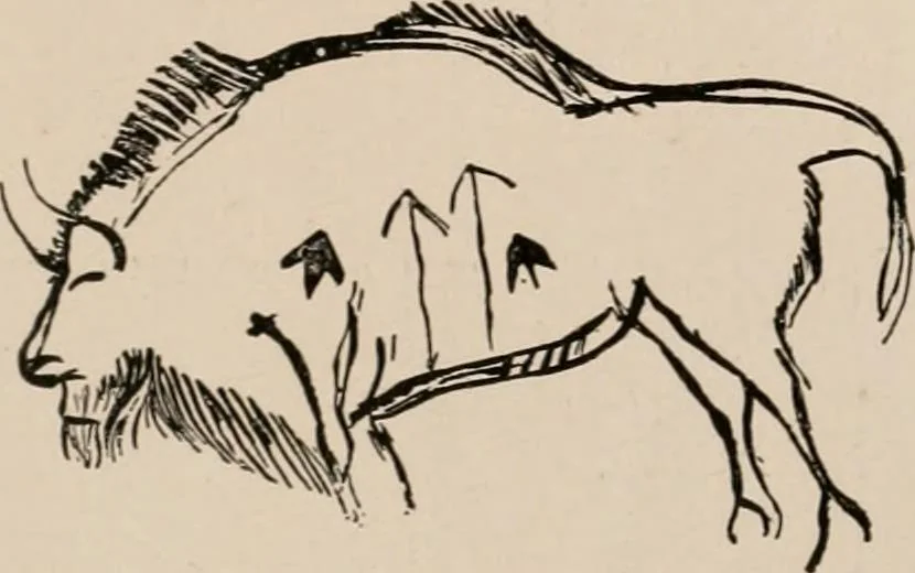 An illustration from Men of the old stone age : their environment, life and art, 1916, leaf 384