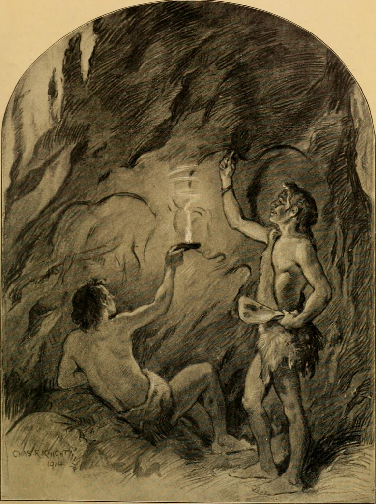 An illustration from Men of the old stone age : their environment, life and art, 1916, leaf 390