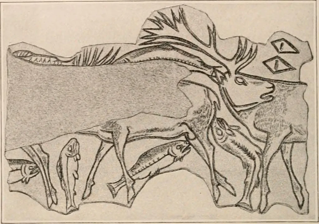An illustration from Men of the old stone age : their environment, life and art, 1916, leaf 439