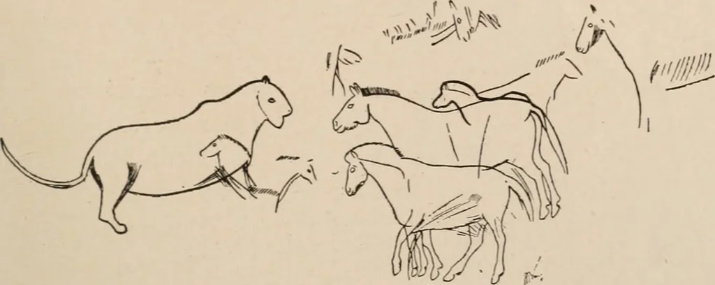 An illustration from Men of the old stone age : their environment, life and art, 1916, leaf 440