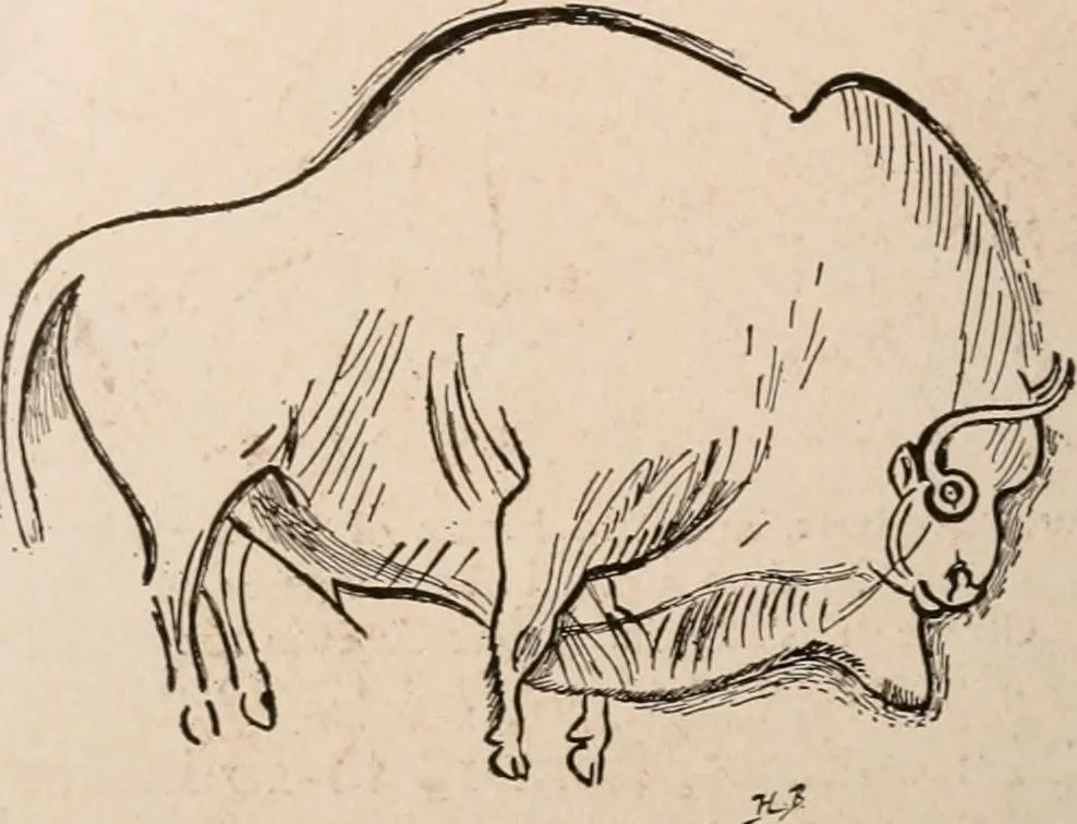 An illustration from Men of the old stone age : their environment, life and art, 1916, leaf 447