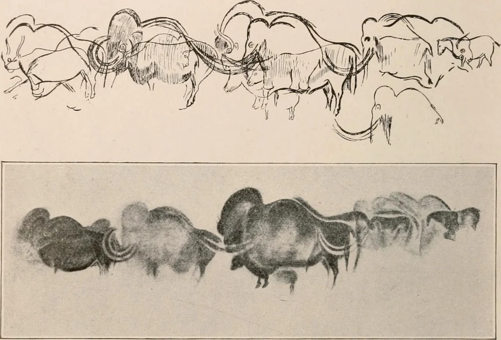 An illustration from Men of the old stone age : their environment, life and art, 1916, leaf 455