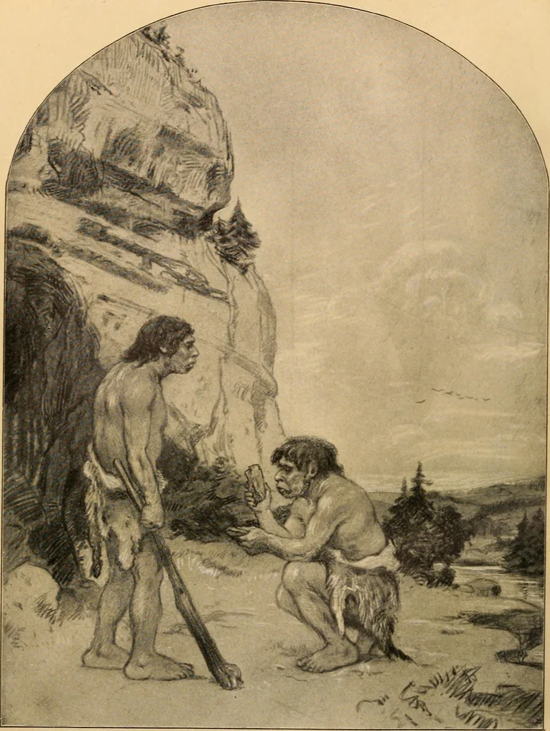 An illustration from Men of the old stone age : their environment, life and art, 1916, leaf 7