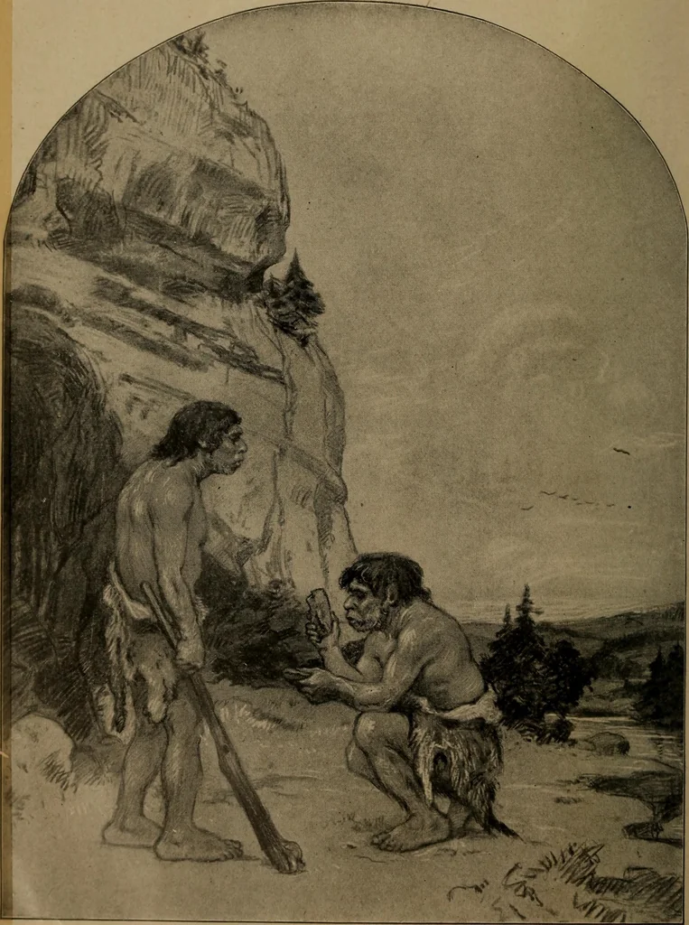An illustration from Men of the old stone age, their environment, life and art, 1918, leaf 13