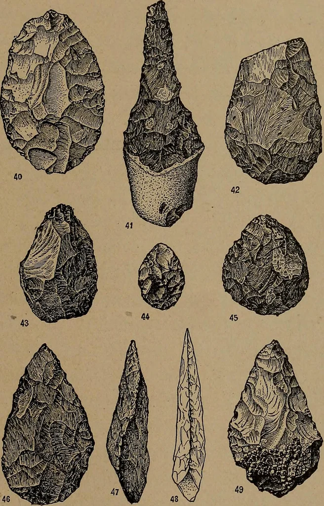 An illustration from Men of the old stone age, their environment, life and art, 1918, leaf 214