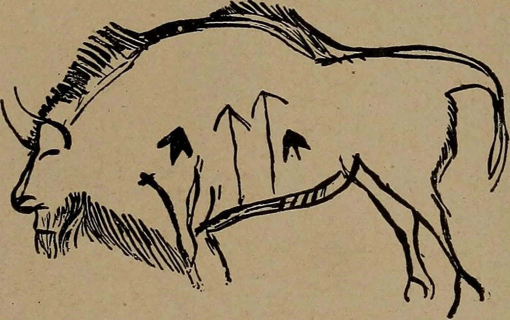 An illustration from Men of the old stone age, their environment, life and art, 1918, leaf 394