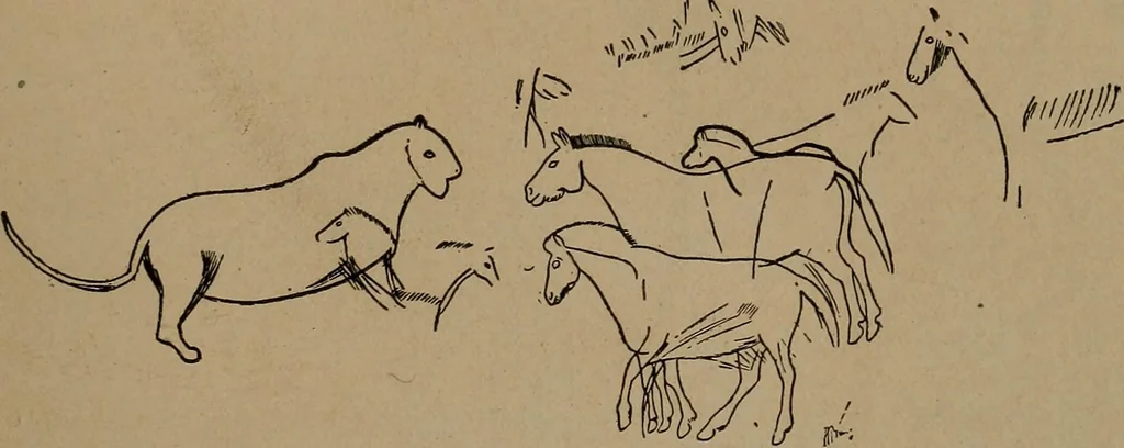 An illustration from Men of the old stone age, their environment, life and art, 1918, leaf 450