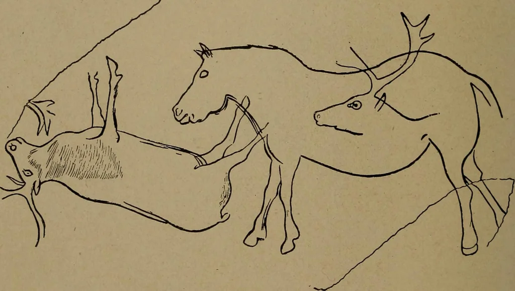 An illustration from Men of the old stone age, their environment, life and art, 1918, leaf 455
