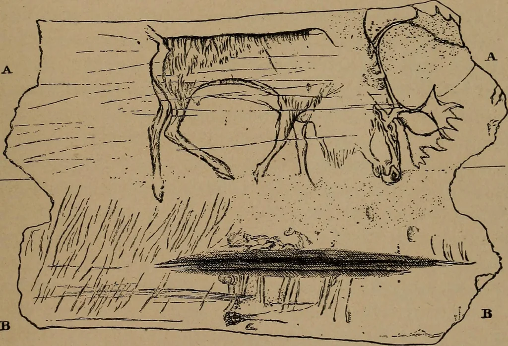 An illustration from Men of the old stone age, their environment, life and art, 1918, leaf 486
