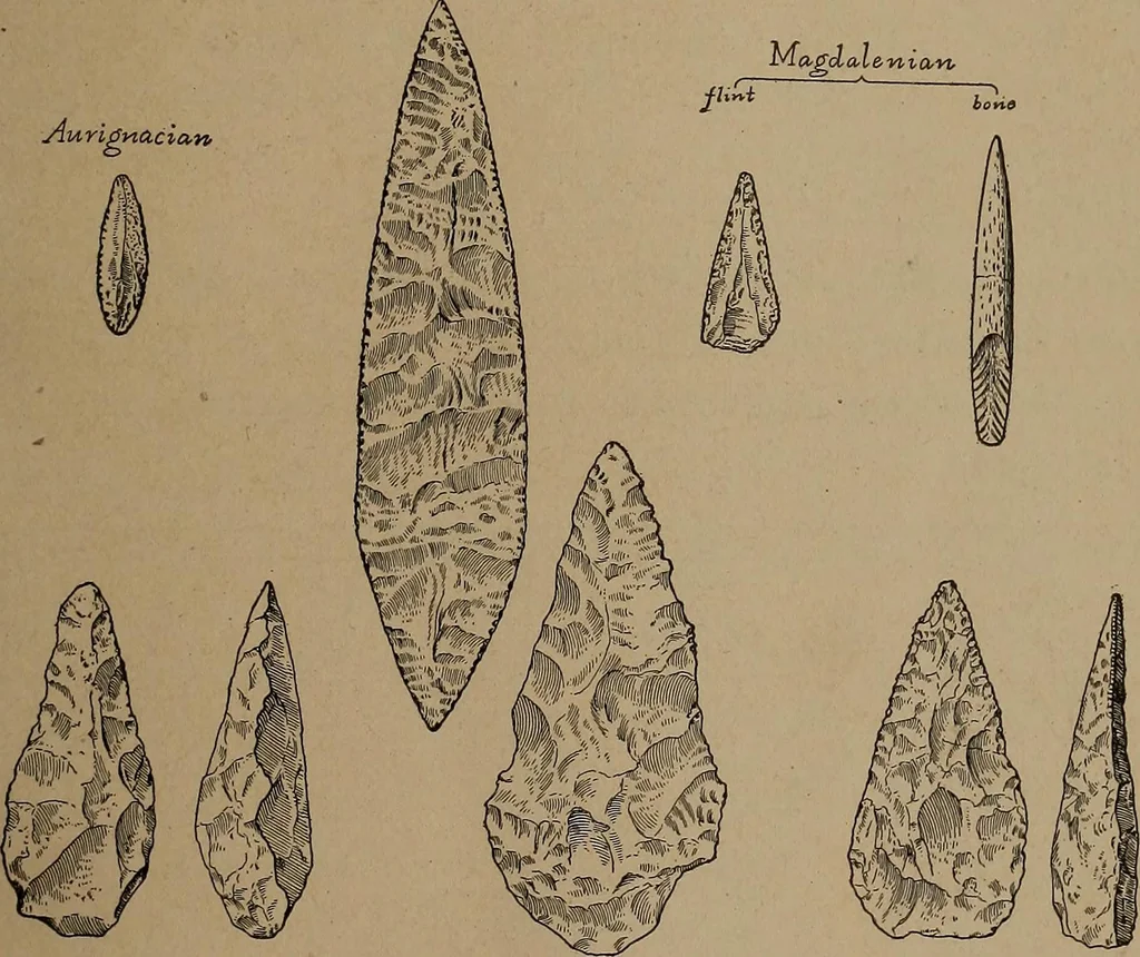 An illustration from Men of the old stone age, their environment, life and art, 1918, leaf 54