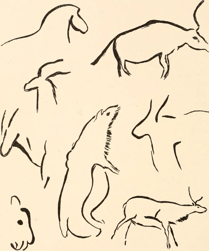 An illustration from Men of the old stone age, their environment, life and art, 1916, leaf 353