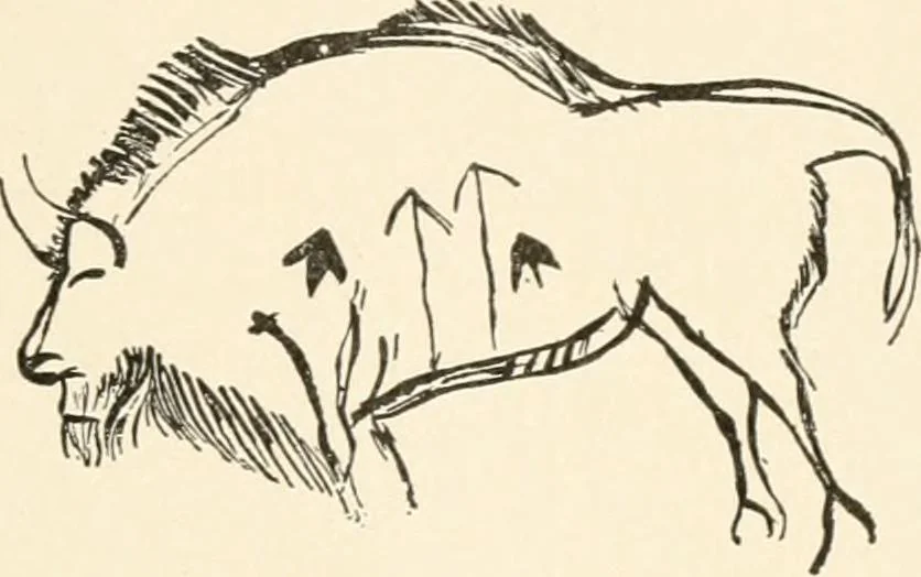 An illustration from Men of the old stone age, their environment, life and art, 1916, leaf 388