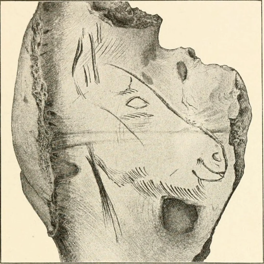 An illustration from Men of the old stone age, their environment, life and art, 1916, leaf 390