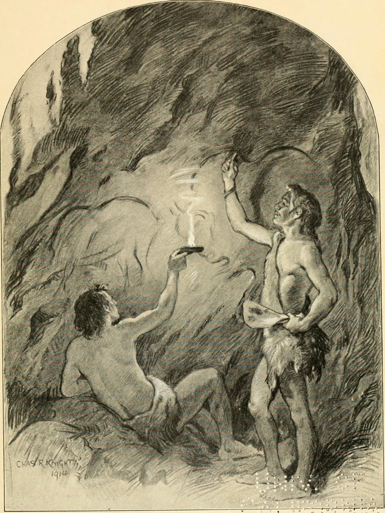 An illustration from Men of the old stone age, their environment, life and art, 1916, leaf 394