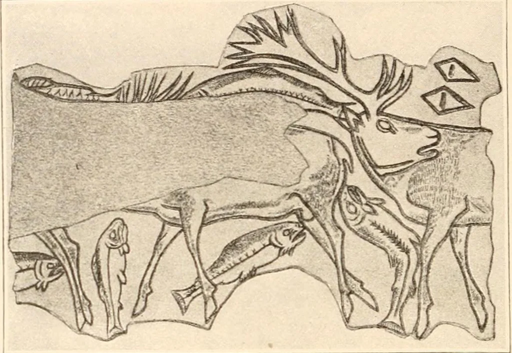 An illustration from Men of the old stone age, their environment, life and art, 1916, leaf 443