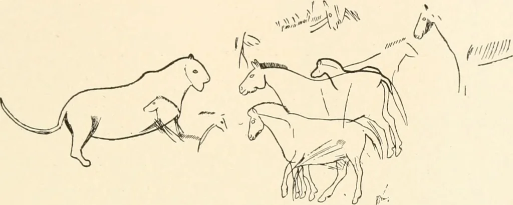 An illustration from Men of the old stone age, their environment, life and art, 1916, leaf 444