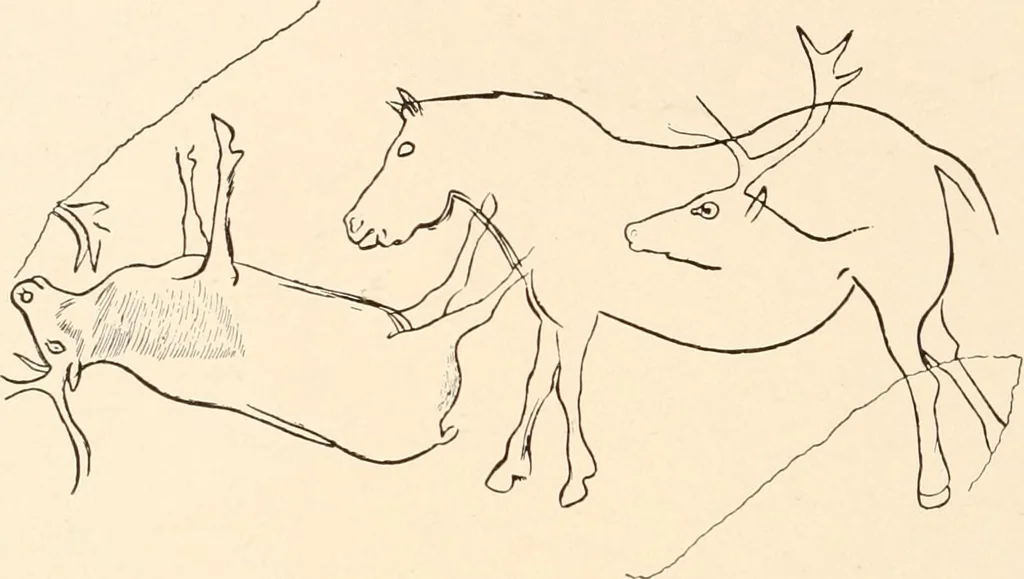 An illustration from Men of the old stone age, their environment, life and art, 1916, leaf 449