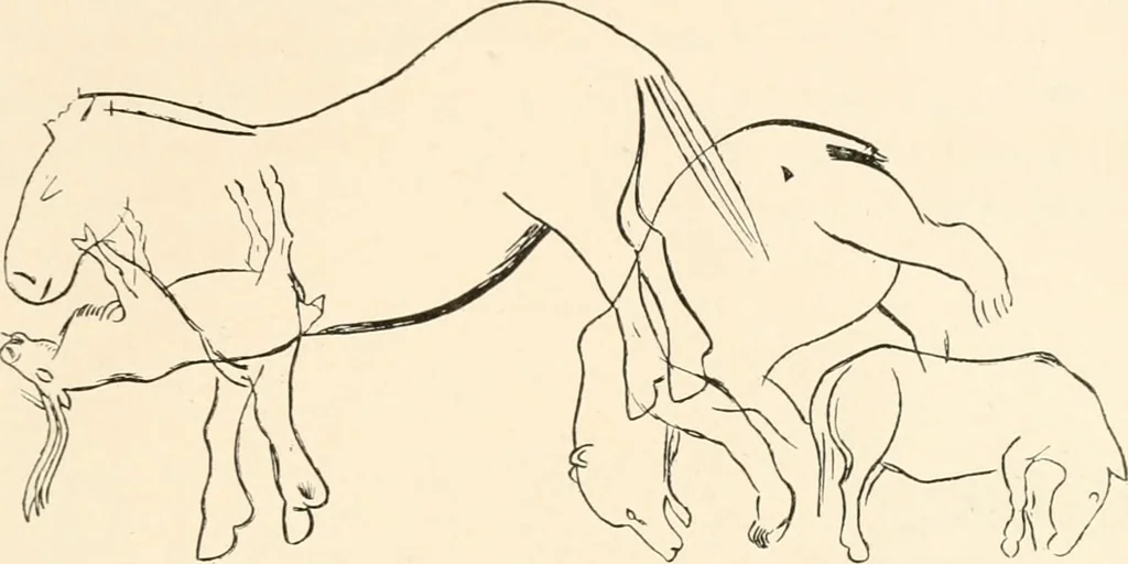 An illustration from Men of the old stone age, their environment, life and art, 1916, leaf 450