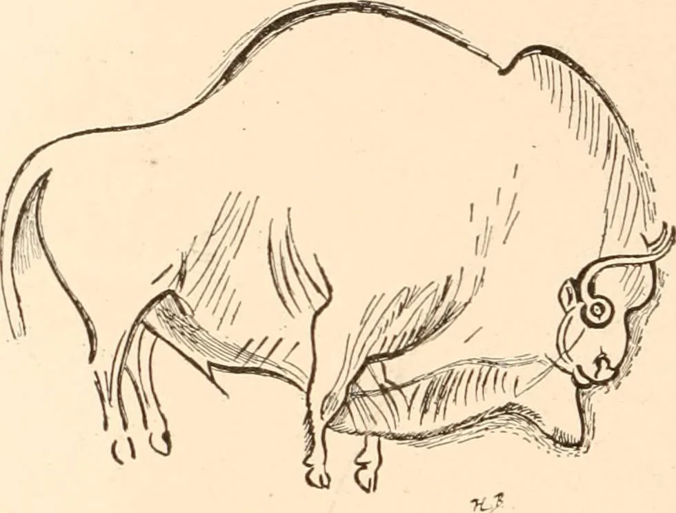 An illustration from Men of the old stone age, their environment, life and art, 1916, leaf 451