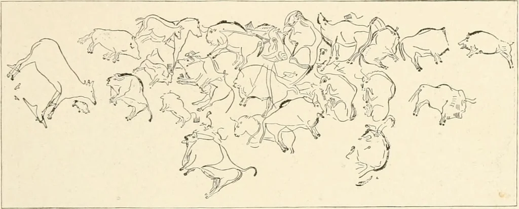 An illustration from Men of the old stone age, their environment, life and art, 1916, leaf 462
