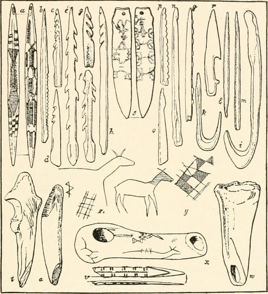 An illustration from Men of the old stone age, their environment, life and art, 1916, leaf 526