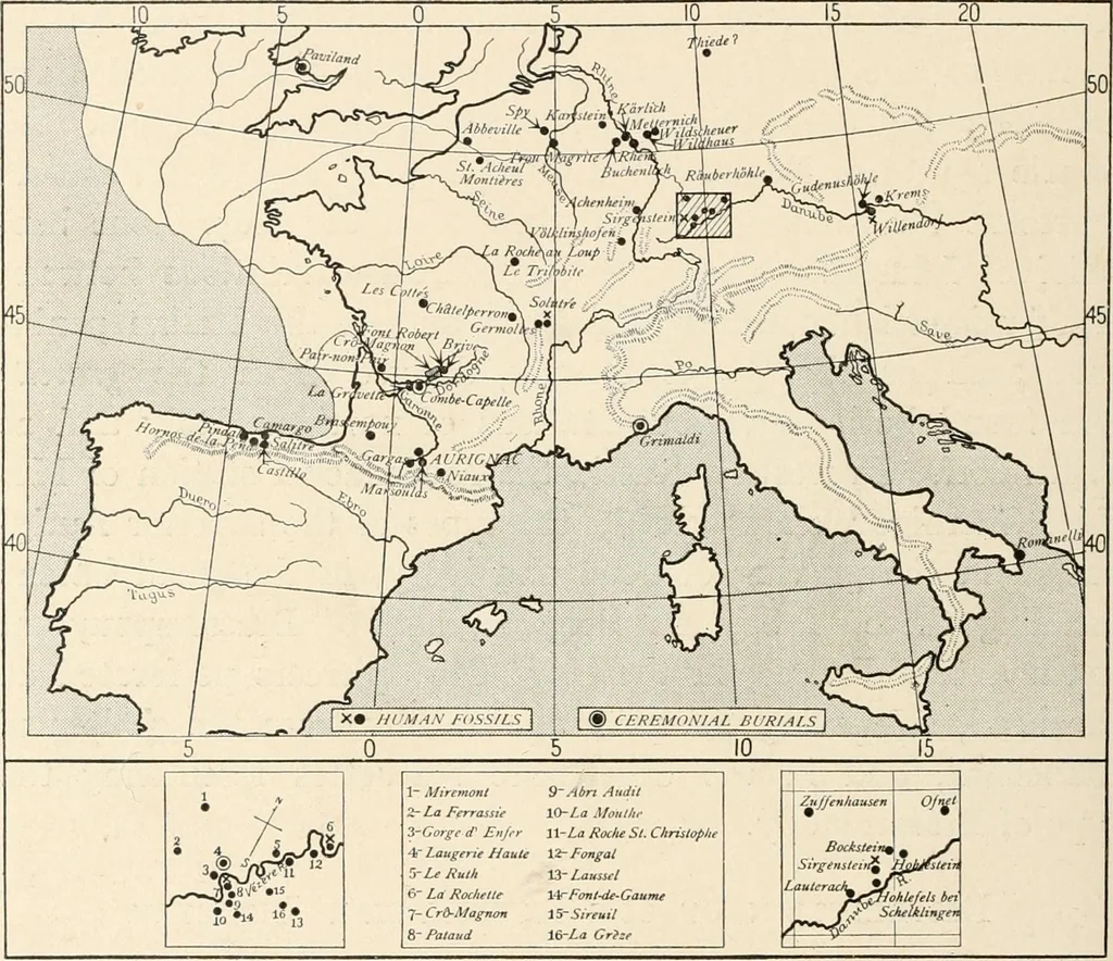 An illustration from Men of the old stone age : their environment, life and art, 1915, leaf 345
