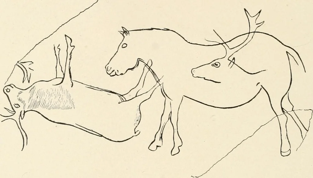 An illustration from Men of the old stone age : their environment, life and art, 1915, leaf 445