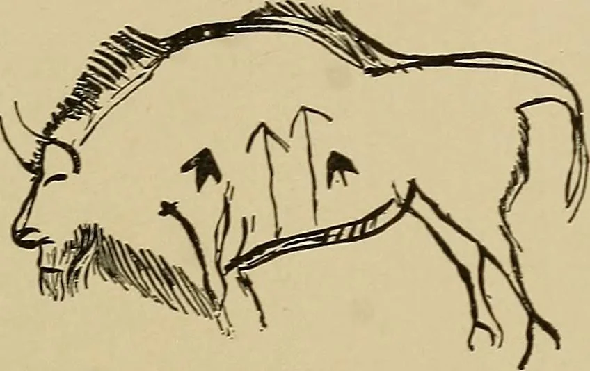 An illustration from Men of the old stone age, their environment, life and art, 1915, leaf 388