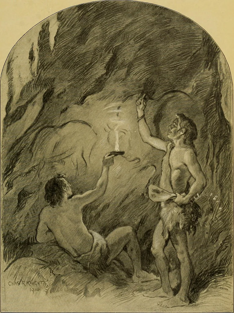 An illustration from Men of the old stone age, their environment, life and art, 1915, leaf 394