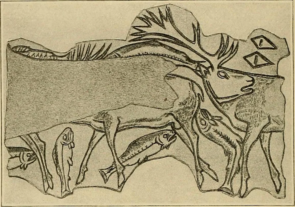 An illustration from Men of the old stone age, their environment, life and art, 1915, leaf 443