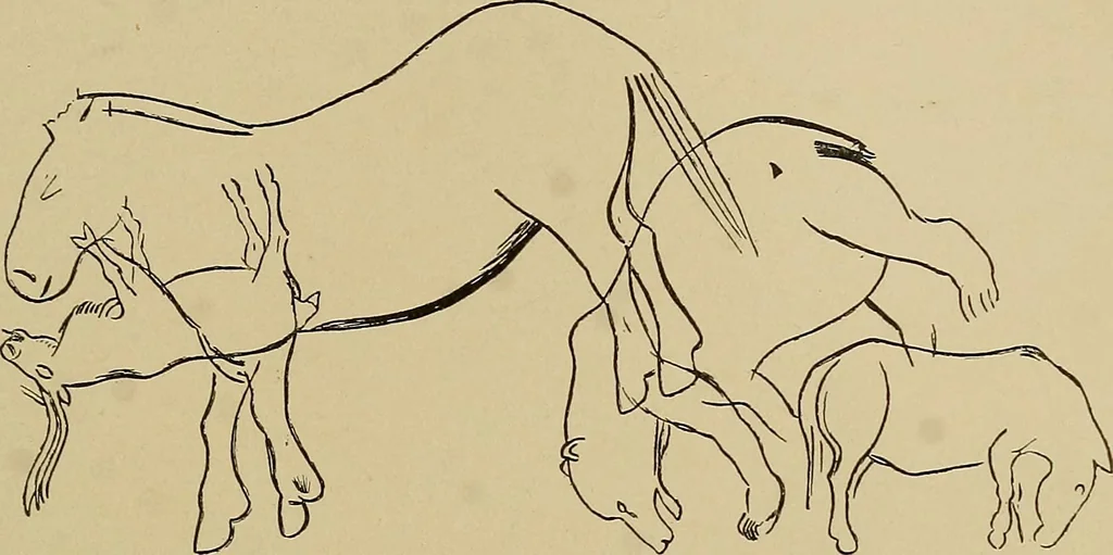 An illustration from Men of the old stone age, their environment, life and art, 1915, leaf 450
