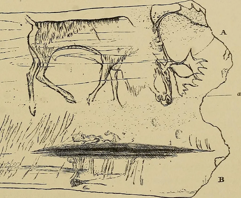 An illustration from Men of the old stone age, their environment, life and art, 1915, leaf 480