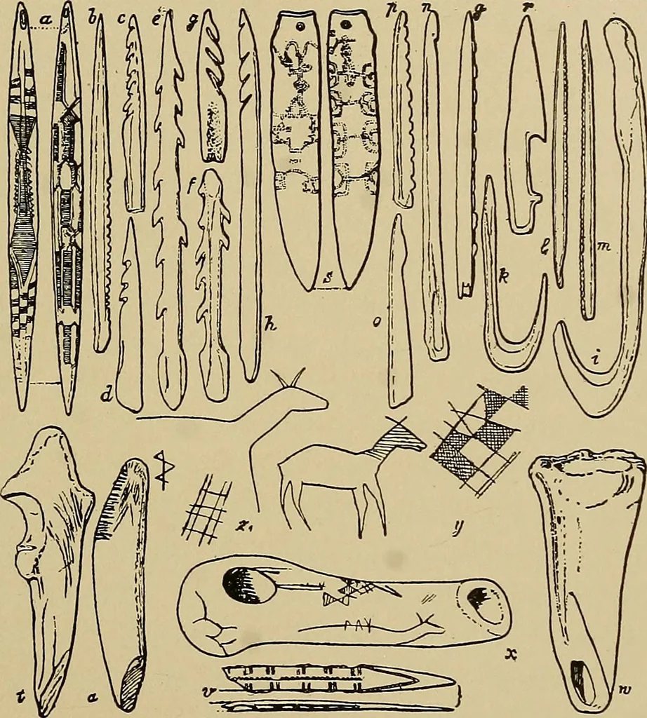 An illustration from Men of the old stone age, their environment, life and art, 1915, leaf 526
